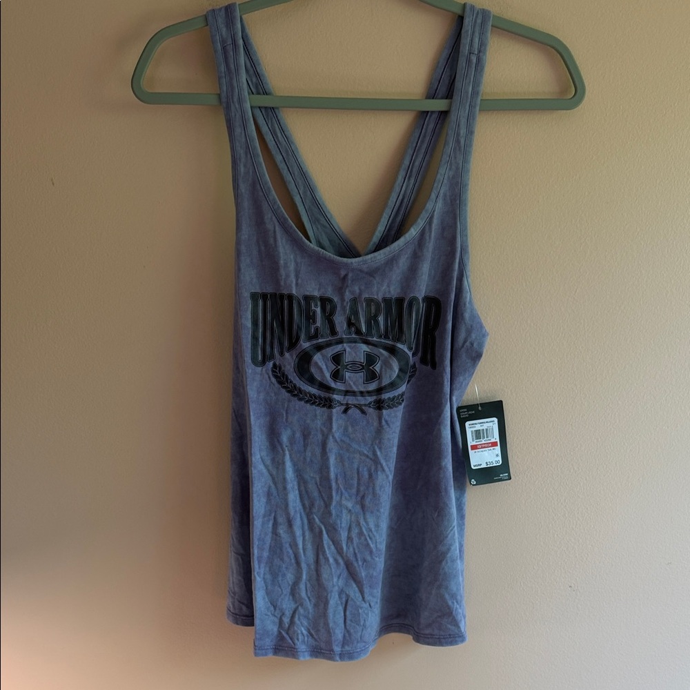 Under Armour Lavender/Purple Double-Strap Tank Top with Logo